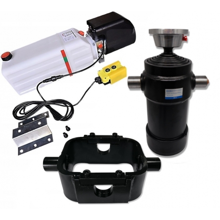 Siłownik skok 1250 kołyska agregat 24V KPL